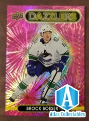 2021-22 Upper Deck Dazzlers Pink SP #DZ-43 Brock Boeser Vancouver Canucks